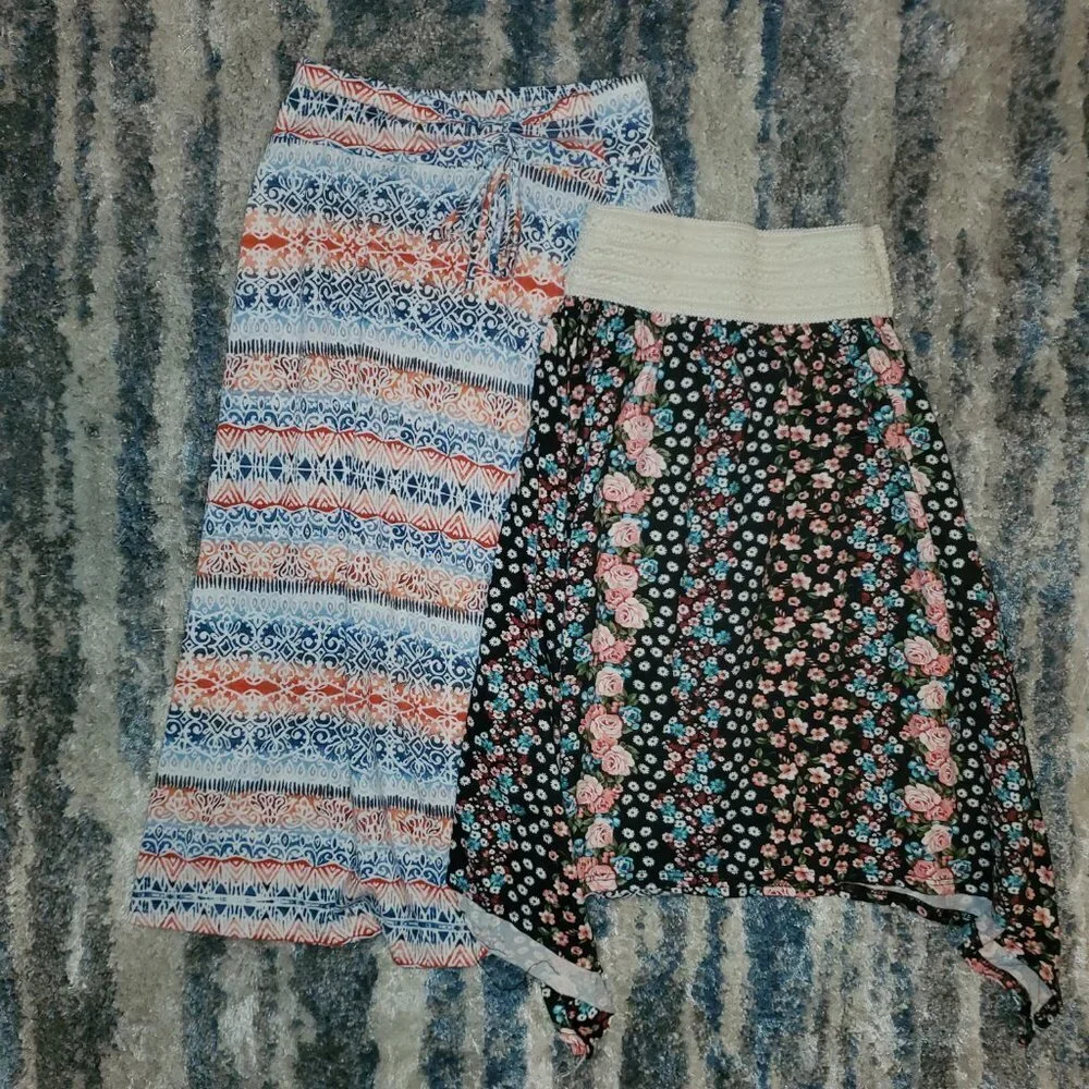 Girls Flowy Skirts || Set of 3 || sz small 7-12